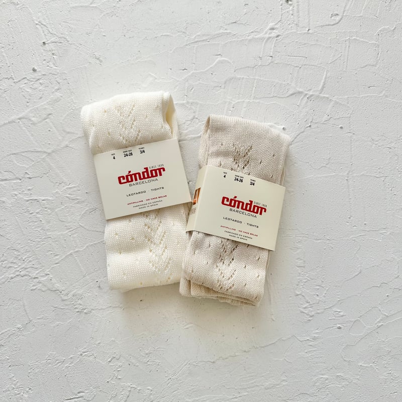 condor / Perle openwork tights with front dots