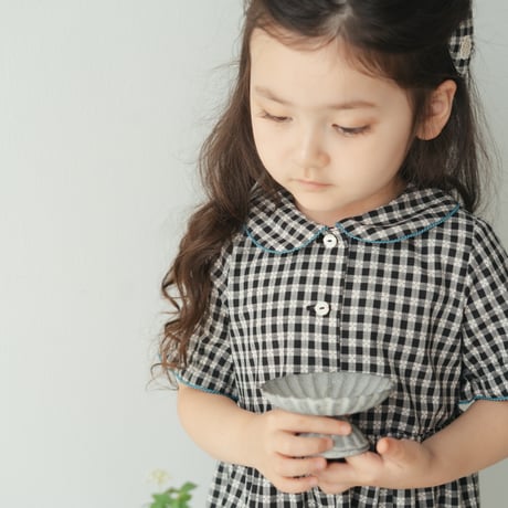 Dorothy dress / Letter check - Shadow