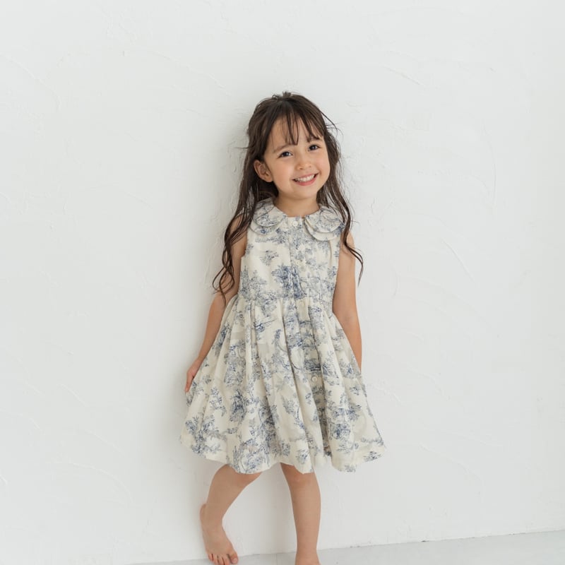 lala 子供　フォーマル　165cm Lala dress / toile de jouy - vanilla | june -li