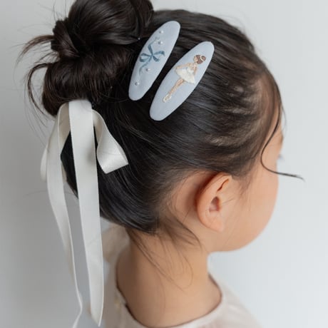 Ballerina hair pin 2pc set / ice blue