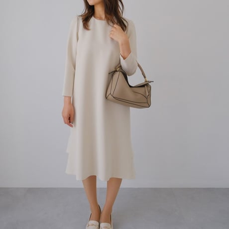 ladies Ceremony double flare dress / cream