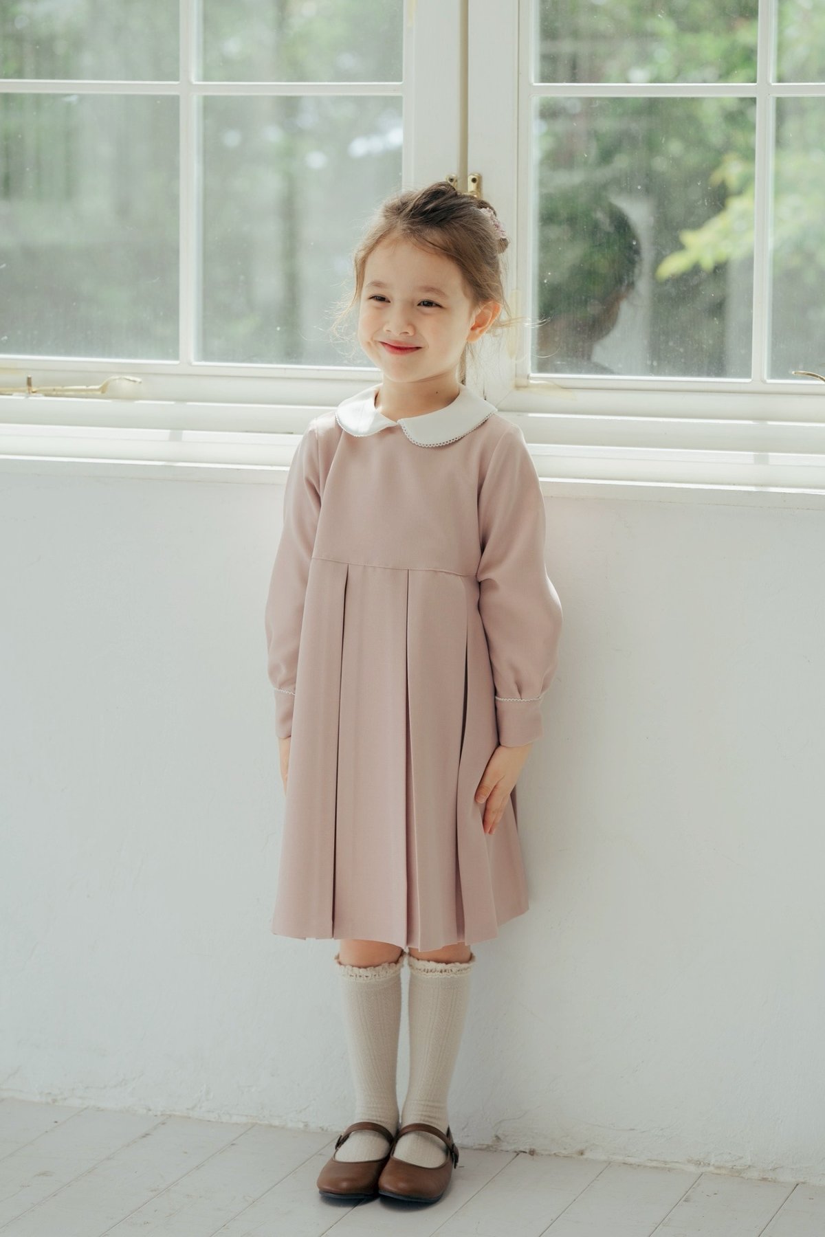【美品】june little closetセレモニーワンピース メリア 110 Meria / mauve pink | june -little closet-