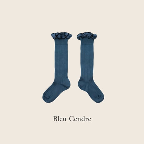 Collegien / Constance - Ribbed Knee-high socks with Rick-Rack Ruffle