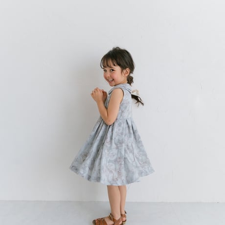 Lala dress / toile de jouy - blue