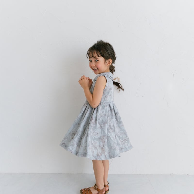 Lala dress / toile de jouy - blue | june -littl