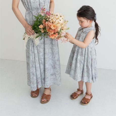 Lala dress / toile de jouy - blue
