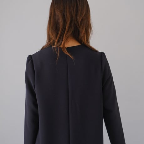 ladies Ceremony double flare dress / navy