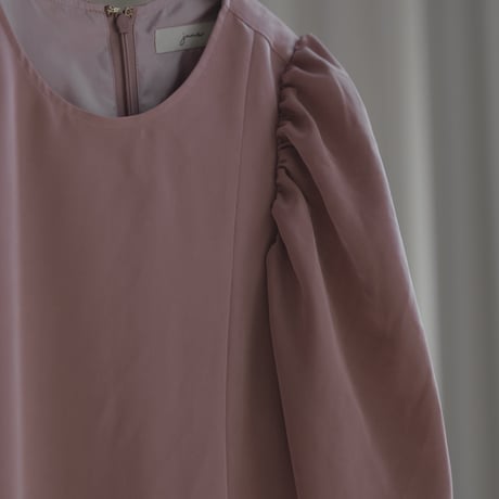 ladies Puff sleeve dress / baked pink