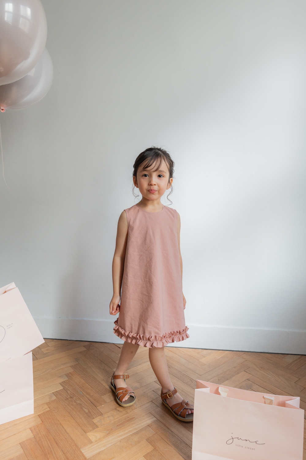 Cloudy dress / coral | june -little closet-