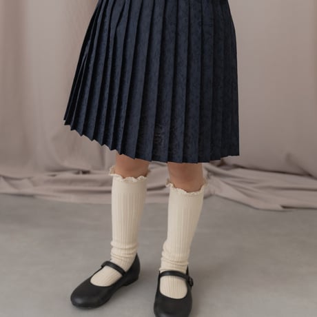 Pleats skirt / navy