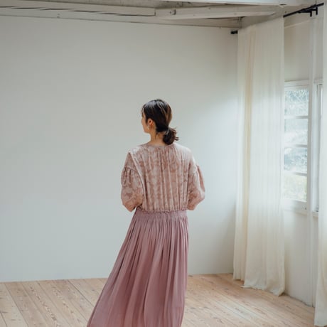 ladies Docking dress / dusty pink flower