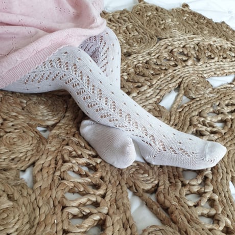 condor /  Perle openwork tights with front dots and side spikes 2565-1