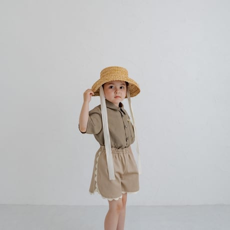 kids Summer shirt / Sand brown