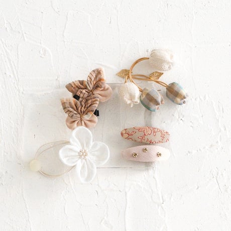 Oval pin 2pc set / Gentle bloom- Afterglow & Blush pink
