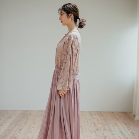 ladies Docking dress / dusty pink flower