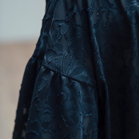 ladies Docking dress / navy flower