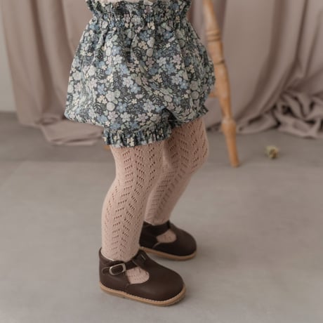 Pumpkin pants / winter navy flower