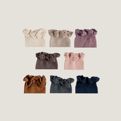 condor / Knee socks with lace edging cuff 2409-2