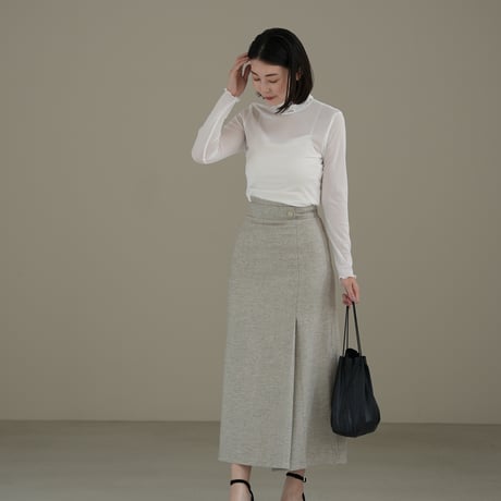 ladies Grace straight skirt / grey tweed