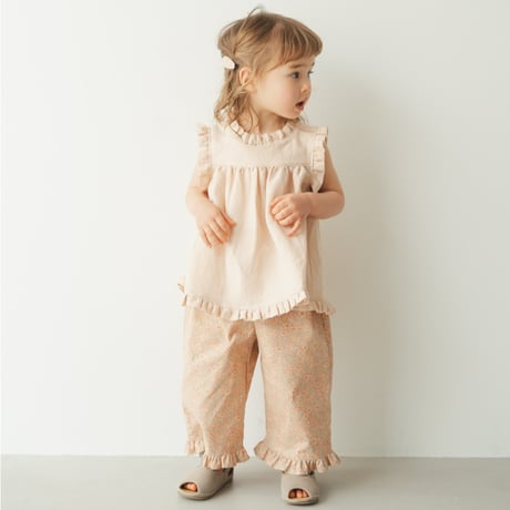 Frill sabrina pants / Gentle bloom- Afterglow