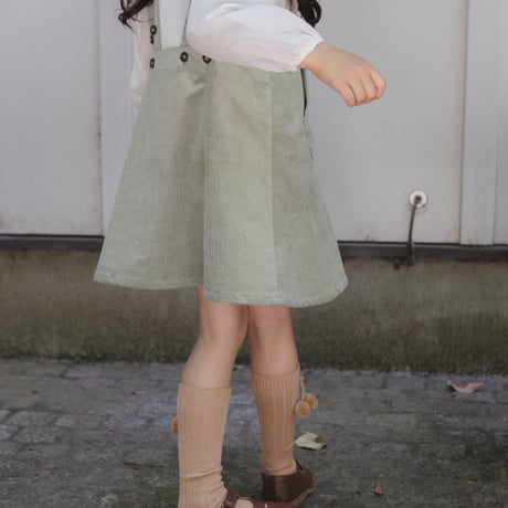 Jumper skirt / mint corduroy