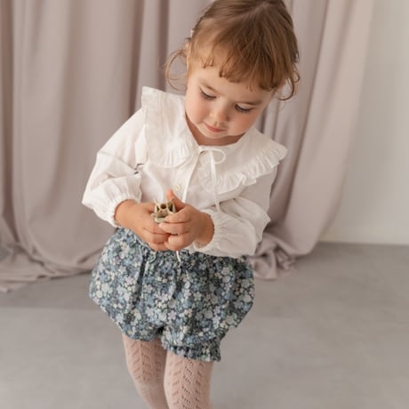Pumpkin pants / winter navy flower
