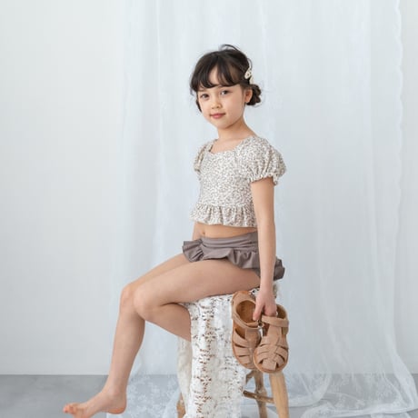 Swim wear - Frill / earth flower