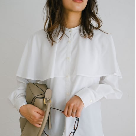 ladies Cape blouse / white