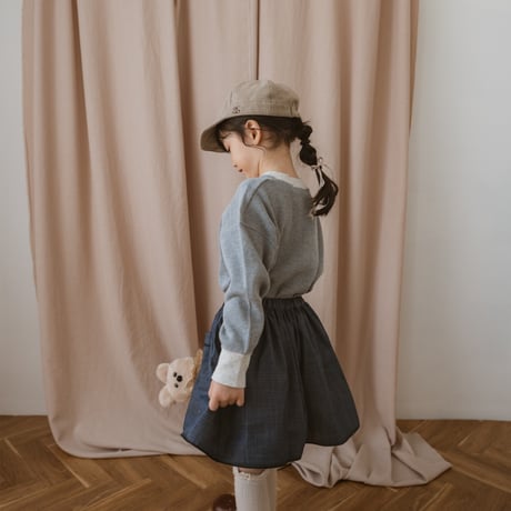 kids Waffle sweat / blue milk