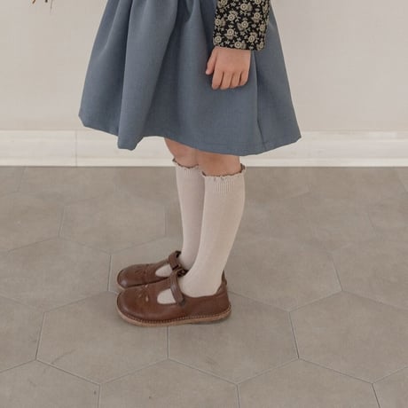 condor / Knee socks with lace edging cuff 2409-2