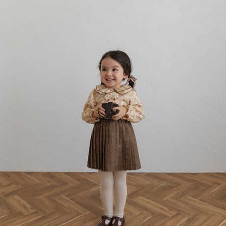 Pleats skirt / brown
