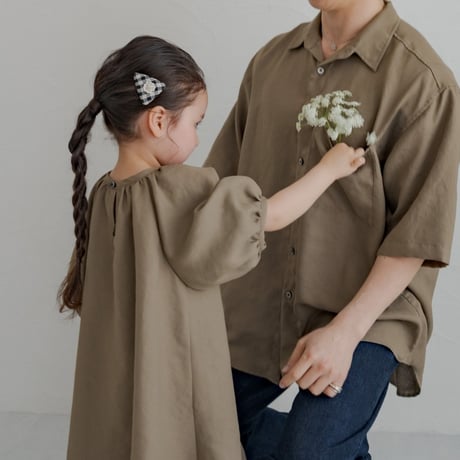 Mens Summer shirt / Sand brown