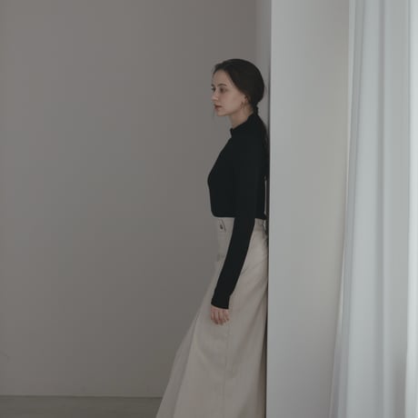 ladies Grace straight skirt / milk tweed