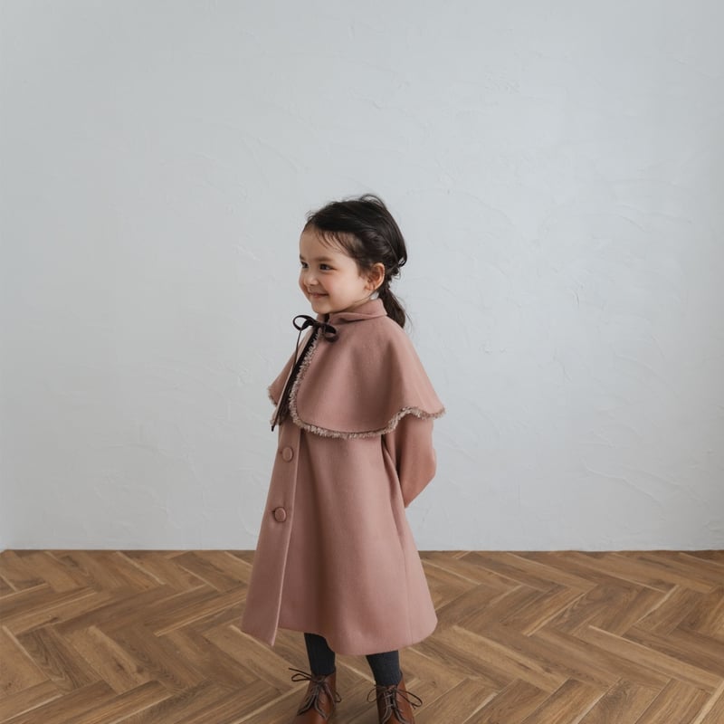 Doll cape coat / old rose | june -little closet-