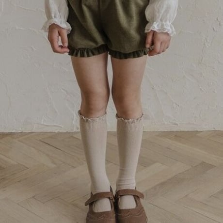 condor / Knee socks with lace edging cuff 2409-2