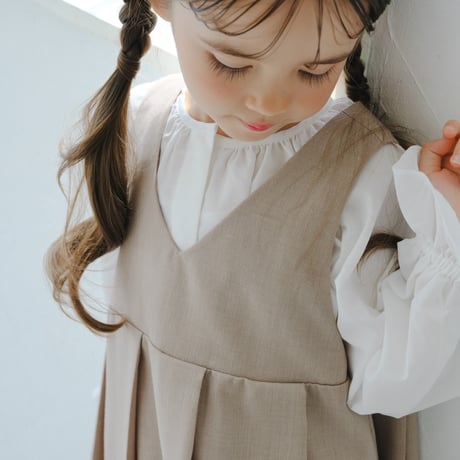 kids Wide jumper skirt / beige