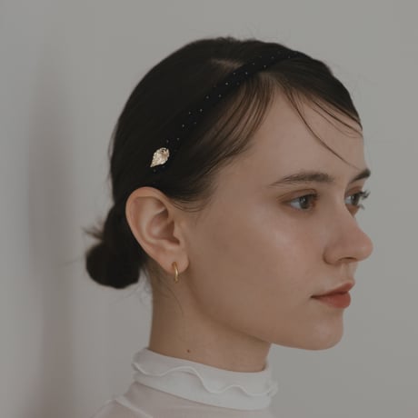 Leaf head band / black