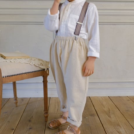 Stand collar shirt / white