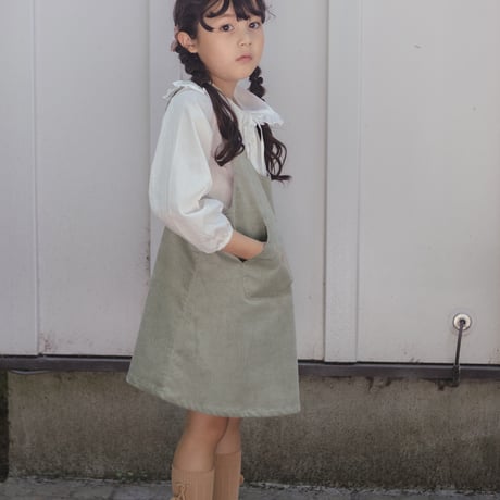 Jumper skirt / mint corduroy