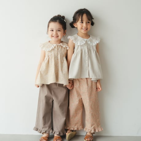 Frill sabrina pants / moca
