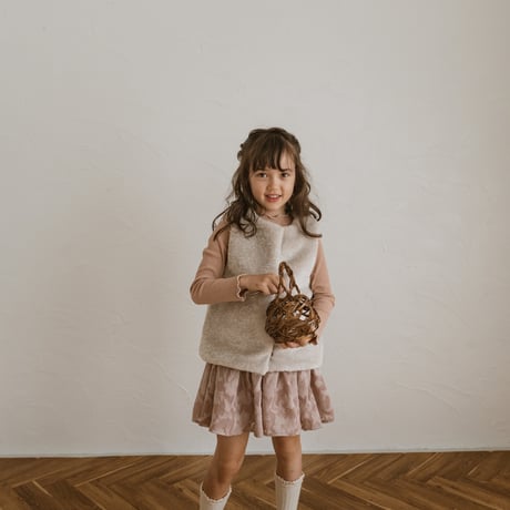 kids Gather skirt / dusty pink flower