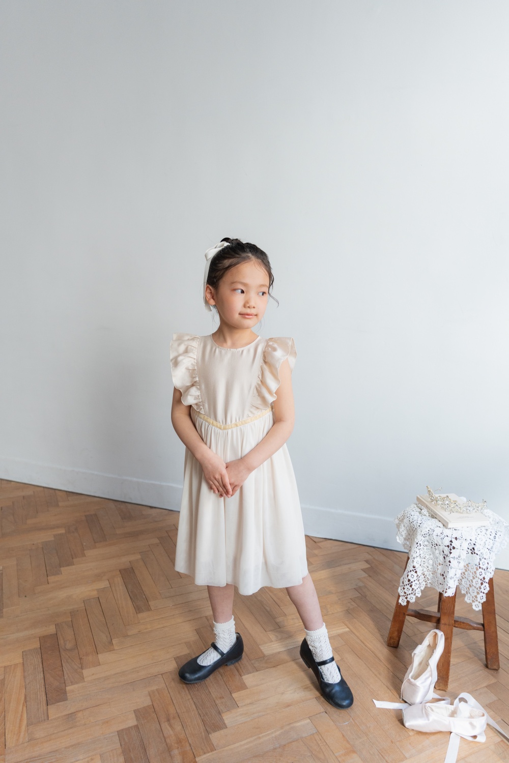 LITTLE BALLERINA DRESS ホワイト LITTLE BALLERINA DRESS ホワイト LITTLE BALLERINA DRESS ホワイト