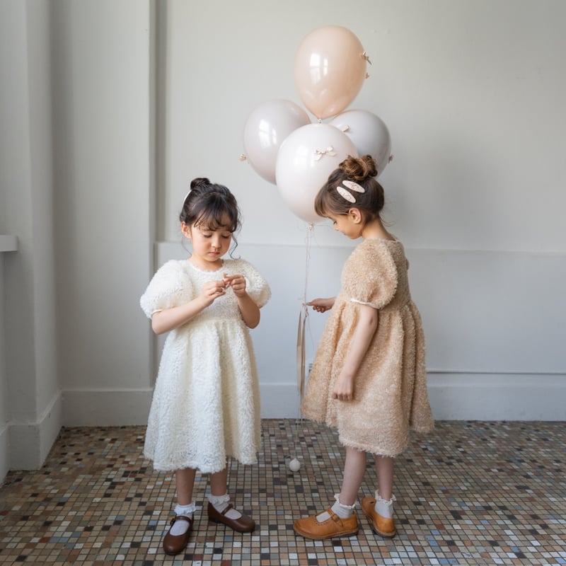 june little closet 120センチ セレモニードレス Nina / light grey | june -little closet-