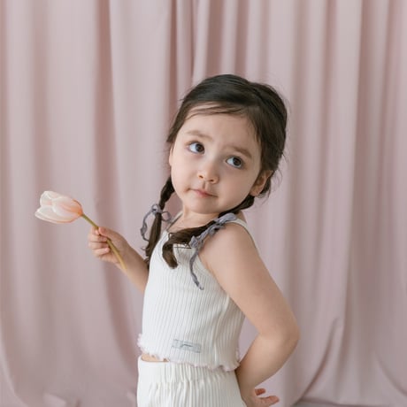 Rib mellow camisole / milk