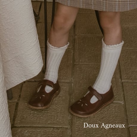 Collegien / Hermine - Chaussettes cachemire et laine avec dentelle