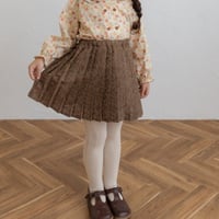 Pleats skirt / brown