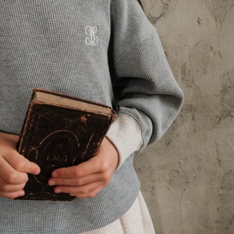 kids Waffle sweat / blue milk