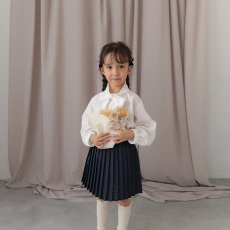 Pleats skirt / navy