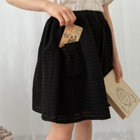 Shadow check skirt / black