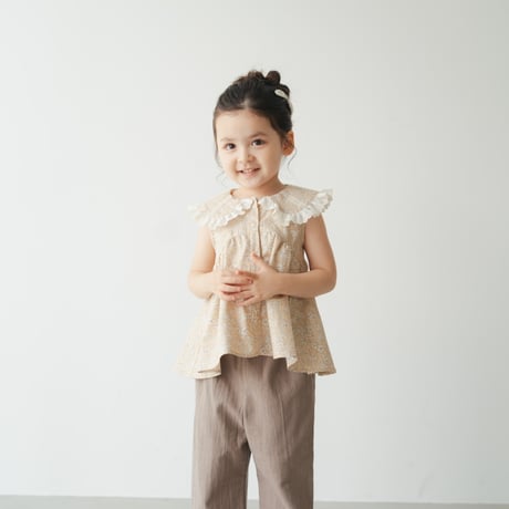 Amandine blouse / Gentle bloom-Sand